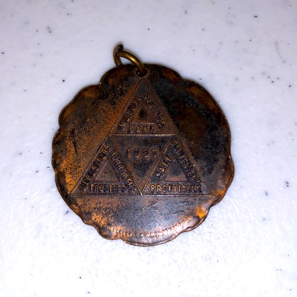 Lincoln Penny Pendant Mutual Savings Bank Promotional Item - Picture 2 of 4